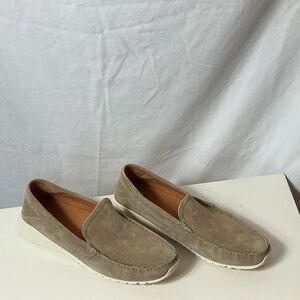 OluKai Men's Suede Loafers in Taupe